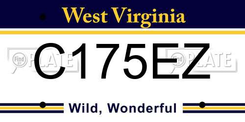 C175EZ West Virginia License Plate