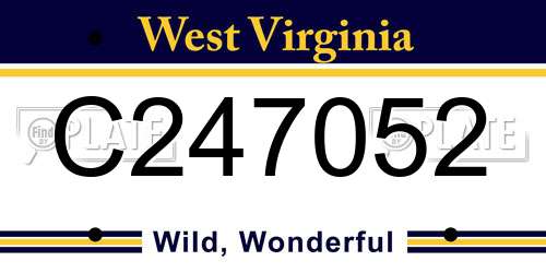 C247052 West Virginia License Plate