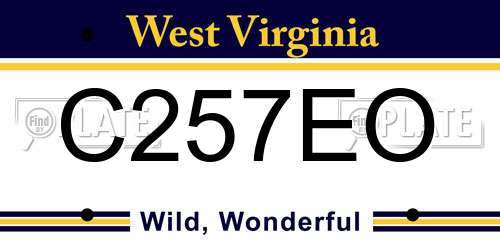 C257EO West Virginia License Plate