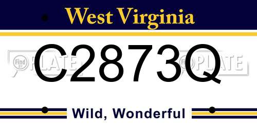 C2873Q West Virginia License Plate