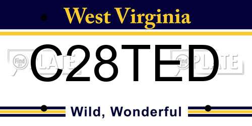 C28TED West Virginia License Plate