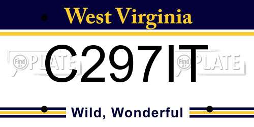 C297IT West Virginia License Plate