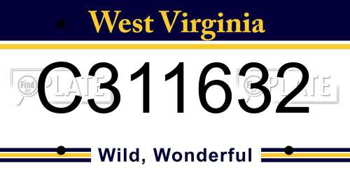 C311632 West Virginia License Plate