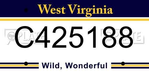 C425188 West Virginia License Plate