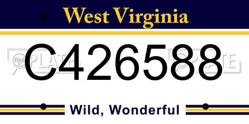 C426588 West Virginia License Plate