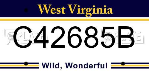 C42685B West Virginia License Plate