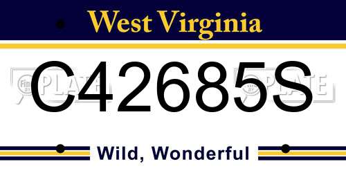 C42685S West Virginia License Plate