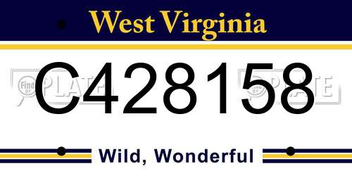 C428158 West Virginia License Plate
