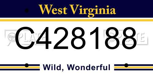 C428188 West Virginia License Plate