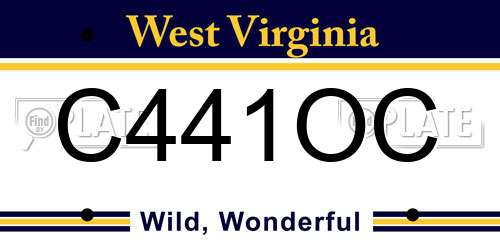 C441OC West Virginia License Plate