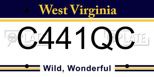 C441QC West Virginia License Plate