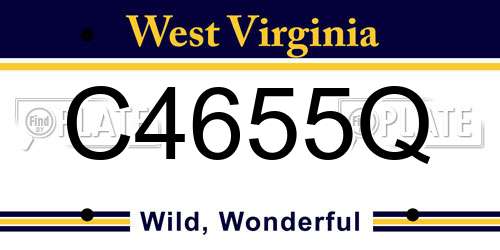 C4655Q West Virginia License Plate