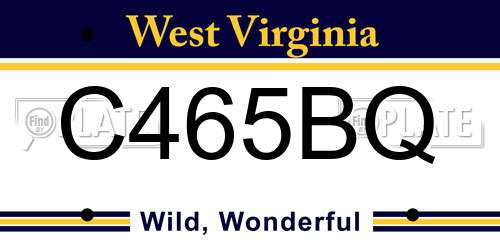 C465BQ West Virginia License Plate