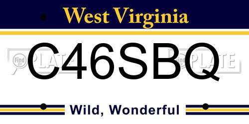 C46SBQ West Virginia License Plate