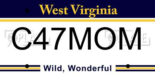 C47MOM West Virginia License Plate
