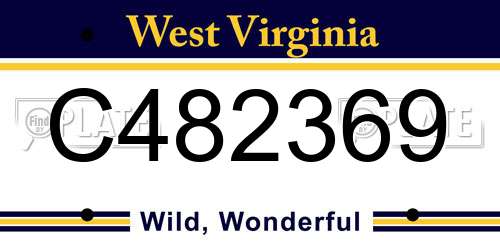 C482369 West Virginia License Plate