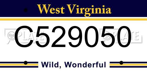C529050 West Virginia License Plate