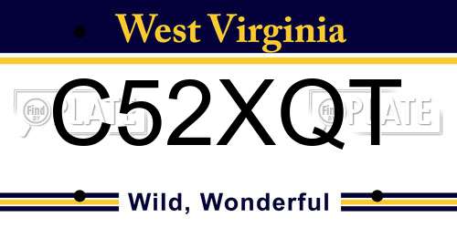 C52XQT West Virginia License Plate