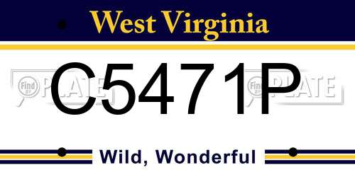 C5471P West Virginia License Plate