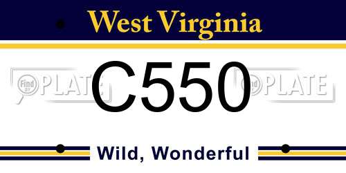 C550 West Virginia License Plate