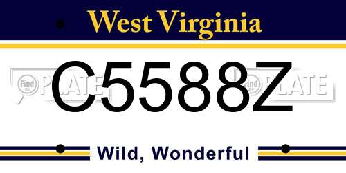 C5588Z West Virginia License Plate