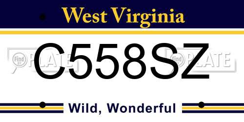 C558SZ West Virginia License Plate