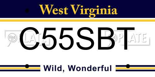 C55SBT West Virginia License Plate