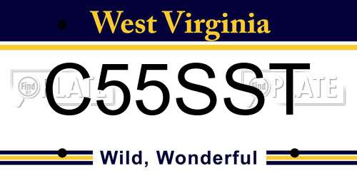 C55SST West Virginia License Plate