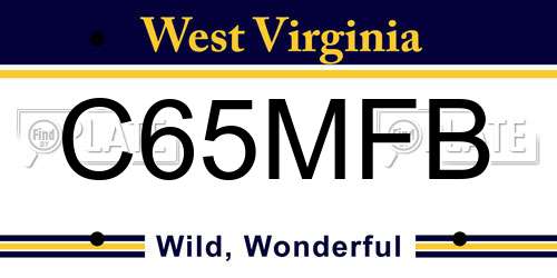 C65MFB West Virginia License Plate