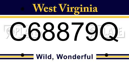 C68879Q West Virginia License Plate