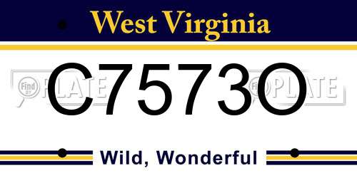 C7573O West Virginia License Plate