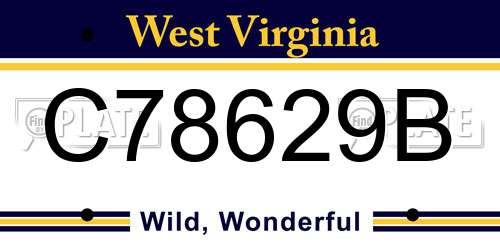 C78629B West Virginia License Plate