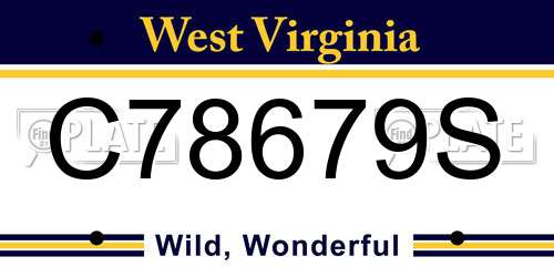 C78679S West Virginia License Plate