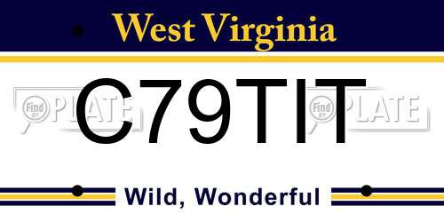 C79TIT West Virginia License Plate