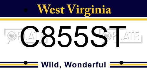 C855ST West Virginia License Plate