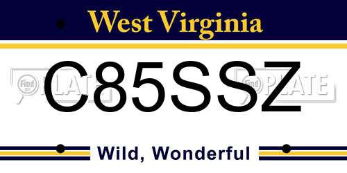 C85SSZ West Virginia License Plate