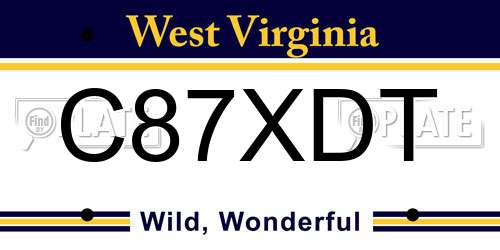 C87XDT West Virginia License Plate