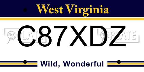C87XDZ West Virginia License Plate