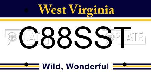 C88SST West Virginia License Plate