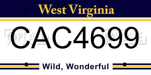 CAC4699 West Virginia License Plate
