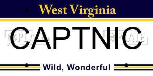 CAPTNIC West Virginia License Plate