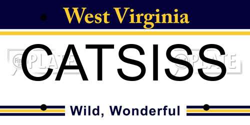 CATSISS West Virginia License Plate