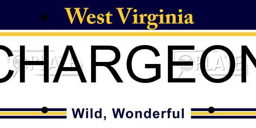 CHARGEON West Virginia License Plate