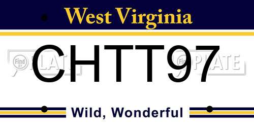 CHTT97 West Virginia License Plate