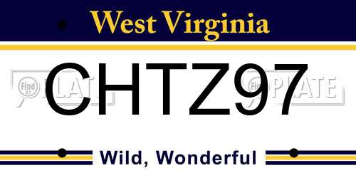 CHTZ97 West Virginia License Plate