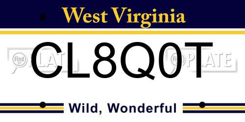 CL8Q0T West Virginia License Plate