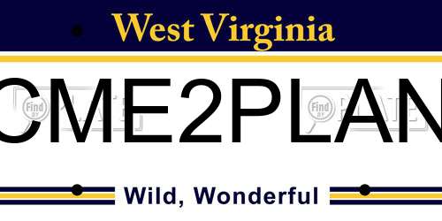 CME2PLAN West Virginia License Plate