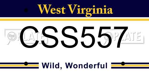 CSS557 West Virginia License Plate