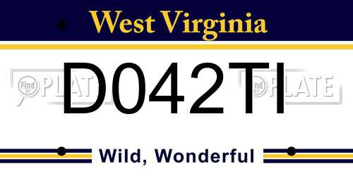 D042TI West Virginia License Plate