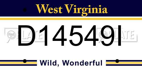 D14549I West Virginia License Plate